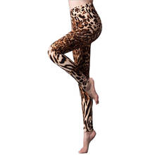 Visnxgi calças femininas de fitness leopard legging elástico de cintura alta legging moda feminina impressão fitness legging empurrar para cima calças xxxl 2024 - compre barato