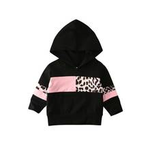 6M-5Y Toddler Baby Kid Girls Leopard Tops Long Sleeve Hooded T shirt Autumn Spring Casual Children Girls Costumes 2024 - buy cheap