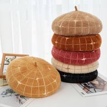 Women Berets Female Faux Mink Fur Knitted Caps 2021 New Brand Winter Beret Lady Painter Bonnet Hats 2024 - buy cheap