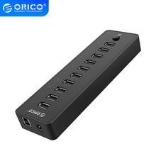 ORICO 10 Port ABS USB2.0 HUB With 12V Power Adapter High Speed Multi USB Splitter For PC Computer Accessories USB Adapter 2024 - buy cheap