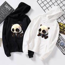 Mulheres Animais Outono Inverno Bonito Panda Imprimir Hoodies Harajuku Camisolas de Manga Longa Padrão Pullovers Streetwear Moletom Mujer 2024 - compre barato