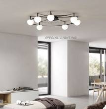 Lámpara de techo de hierro de diseño nórdico para sala de estar, Arte Creativo, dormitorio principal, segundo dormitorio, posmoderna 2024 - compra barato