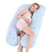Almohada de apoyo para dormir para mujeres embarazadas, cojín de algodón para el cuerpo, almohadas de maternidad, traje de cama lateral sin relleno 2024 - compra barato