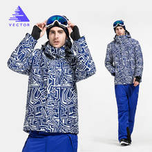 Traje de esquí para hombre, conjunto de chaqueta de Snowboard, cálido, a prueba de viento, impermeable, chaquetas y pantalones de invierno 2024 - compra barato