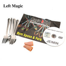 Mani Spoon and Fork (DVD+GIMMICK) Magic Tricks Appearing Magie Close Up Illusion Gimmick Props Mentalism 2024 - buy cheap