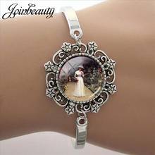 JOINBEAUTY New Beautiful Classic Women Flower Bracelet Handmade Glass Cabochon Accessories Charm Fashion Jewelry Bangle PE01 2024 - buy cheap