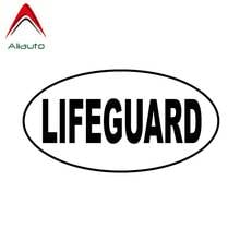 Aliauto Personality Car Sticker Lifeguard Oval Vinyl Waterproof Sunscreen Anti-UV Reflective Decal Black/Silver,13cm*7cm 2024 - buy cheap