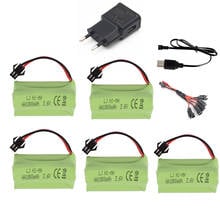 Juegos de cargador de batería de 3,6 v y 1800mAh para coche de juguete Rc, tanque, tren, Robot, barco, pistola, AA, NiMH, batería recargable de 700mah y 3,6 v 2024 - compra barato