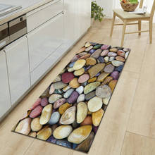3D Stone Print Long Floor Mats Microfiber Door Rug Kitchen Carpet Antislip Washable Rugs For Kitchen Absorbent New Year Doormat 2024 - buy cheap
