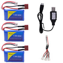 7.4V 2500mAh 903048 Lipo Battery with USB charger For WLtoys A959-B A969-B A979-B K929B RC Car Drone Spare Parts 7.4V RC battery 2024 - buy cheap