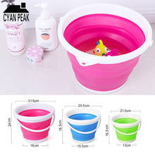 3/5/10 L Bucket for Fishing Promotion Folding Bucket Car Wash Outdoor Portable Art Bucket Silicone Fishing Supplies Camping 2024 - buy cheap