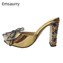 Luxury Rhinestone High Heel Shoes Woman New Summer Chic 2022 Colorful Diamond Heel Peep Toe Lace Butterfly-knot Sandals Women 2024 - buy cheap