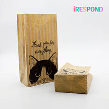 50PCS Craft Paper Bags Small Cookie Candy Sweet Bag Gift Packaging Wedding Favors Birthday Home Party Bags Cat Kraft Paper Pouch 2024 - buy cheap