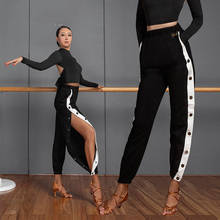 Women Latin Dance Pants Black Split Training Pants Cha Cha Rumba Samba Latin Dance Costumes Performance Dancing Pants SL4292 2024 - buy cheap