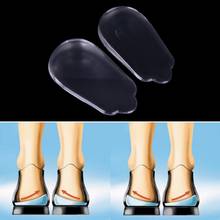 Palmilha ortopédica para correção de calçados, 1 par de almofada de silicone para ortopédicos altos, pé plano, cuidado com os pés de mulheres 2024 - compre barato