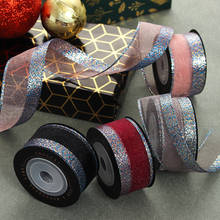 5M Gift Flower Wrapping Sequin Voile Ribbon Onion Taffeta Lined Organza Tape for Craft Hair Bow Wedding Baking Decor Accessory 2024 - buy cheap