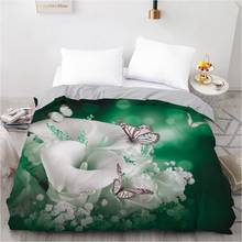 3D Duvet Cover Custom 210x210 245x210 Comforter/Quilt/Blanket case Adult Queen King Bedding For Wedding Floral Drop Ship 2024 - buy cheap