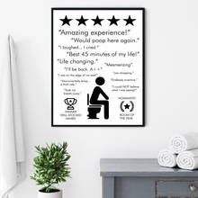 Black White Bathroom Quote Sign Poster Amazing Experience Toilet Art Canvas Painting Wall Pcitures Bathroom Decor 2024 - buy cheap