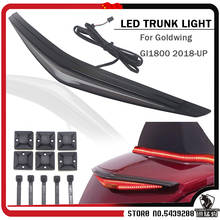 Spoiler traseiro para motocicleta honda goldwing, spoiler de porta-malas em abs, led, luz vermelha, setas de freio, gl1800, 2018-2021, 2020 2024 - compre barato