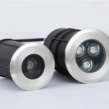 Lámpara LED subterránea de 3W/3x3W, iluminación enterrada, empotrada al aire libre, luz de suelo IP68, AC85-265V impermeable/cc 12v 3W 9W 2024 - compra barato