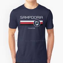 Футболка серии A - Sampdoria (домашняя синяя), 100% чистый хлопок, Футбольная Серия A Sampdoria I Blucerchiati Italia, уникальный футбольный клуб 2024 - купить недорого