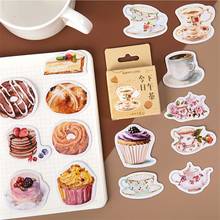 46pcs Afternoon Tea Stickers Set Mini Sweets Cake Coffee Drink Note Sticker Decoration Adhesive Post Gift Diary Sealing A6536 2024 - buy cheap