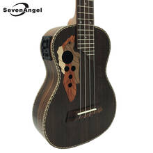 SevenAngel 23 inch Concert Electric Acoustic Ukulele Grape Sound Hole 4 Strings Hawaiian Guitar Rosewood ukelele with Pickup EQ 2024 - buy cheap