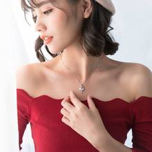 S925 Silver Necklace Pendant For Female Sweet Semi Precious Stone Ballerina Princess Girl Clavicle Chain For Female Women Girls 2024 - buy cheap