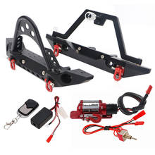 New hot sale metal stinger front bumper electric winch spare tire bracket for 1/10 RC tracked vehicle TRX4 axial SCX10 90046 2024 - buy cheap