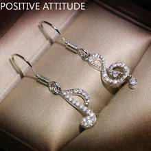 Asymmetric Musical Note Shiny  Female Earrings Unusual Earrings Prom Party Holiday Friends Gifts Daily Matching Popular Jewelry 2024 - buy cheap