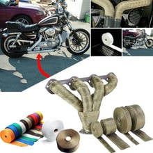 5M Roll Fiberglass Heat Shield Motorcycle Exhaust Thermal Tape Header Pipe Heat Wrap Tape Thermal Protection with Stainless Ties 2024 - buy cheap