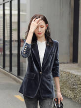 velvet suit female coat suit jacket suit black blazer dress women jackets blazer feminino winter clothes women velvet blazer 2024 - buy cheap