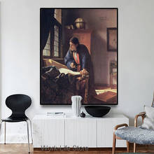 Famous Artwork Wall Oil Painting Canvas Poster The Geographer By Johannes Vermeer Picture Print For Living Room Home Decor 2024 - buy cheap