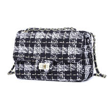 Designer Women Wool Handbags Messenger Bags High Quality Ladies Chain Shoulder Crossbody Bag Fashion Female Small Travel Bag New 2024 - buy cheap
