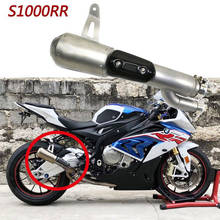 Slip On Motorcycle Full Exhaust Muffler Systems middle pipe Carbon Fiber Cover For S1000RR 2017 2018 2019 year 2024 - buy cheap