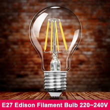 Retro LED Filament Light Bulb E27 2W 4W 6W 8W 220V G45 A60 Clear Glass Vintage Edison Led Lamp High Transmittance Ampoule 2024 - buy cheap
