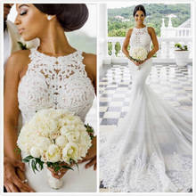 Потрясающее Свадебное платье с коротким шлейфом в арабском стиле русалки 2020, сексуальное винтажное недорогие свадебные платья Vestido De Noiva 2024 - купить недорого