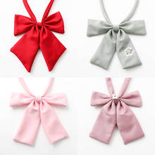 Jk gravata borboleta estilo japonês, uniforme feminino, cor sólida, uniforme universitário, gravata borboleta vermelha 2024 - compre barato