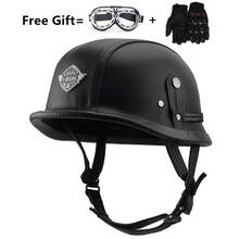 Viseira de capacete para motociclista, couro sintético, metade do capacete, viseira, motor com rosto aberto, aprovado m g xl 2024 - compre barato