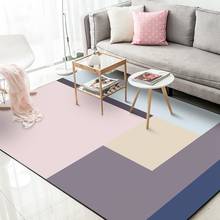 Alfombra de área grande geométrica para sala de estar, dormitorio, cabecera, sofá, alfombra minimalista nórdica, rosa, azul, gris 2024 - compra barato