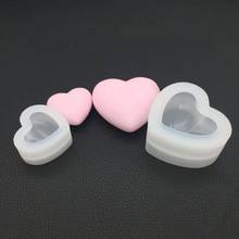 Silicone Mold Mirror Heart Shape 3D Smooth Crafts DIY Jewelry Making Handmade Cake Fondant Epoxy Resin Molds Decoration Chocolat 2024 - buy cheap