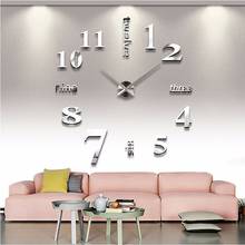 3d big acrylic mirror wall clock brief diy quartz watch still life clocks living room home decor mirror stickers wall decor 2024 - buy cheap