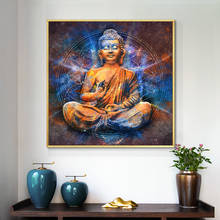 Pintura abstracta de Arte de Buda en lienzo, póster e impresión de arte de pared, imágenes de budismo abstracto para sala de estar, cuadros, decoración del hogar 2024 - compra barato