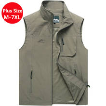 Plus Size 6XL 7XL Men's Vests Autumn Mens Sleeveless Vest Spring Summer Casual Travels Vest Outdoors Thin Vest Waistcoat Men 2024 - buy cheap