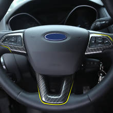 Pegatina de lentejuelas embellecedora para volante de coche, accesorios con pintura ABS para Ford Focus 4 MK4 2014 2015 2016 2017 2024 - compra barato