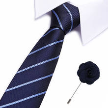 Европейский Мужской Шелковый галстук, узкие галстуки в горошек, узкий галстук 7,5 см, повседневный клетчатый галстук-бабочка и брошь, комплект, английский галстук 2024 - купить недорого