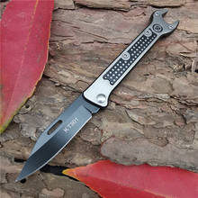 Cuchillo plegable de acero inoxidable para uso en exteriores, cuchillo táctico de supervivencia para acampar y cazar, cortador de fruta portátil y práctico 2024 - compra barato