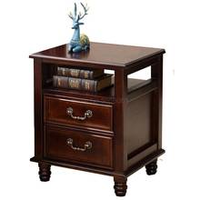 Solid wood bedside table European and American bedside cabinet bedroom storage cabinet simple pine mini cabinet 2024 - buy cheap