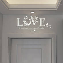 Модная домашняя черная наклейка любовь зеркальный рисунок-Наклейка на стену Белый Цвет Сердце 3D украшение на стену съемное творчество "сделай сам" 2024 - купить недорого