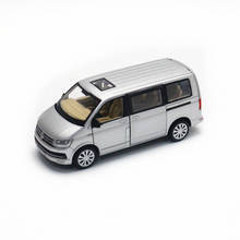 Модель игрушки под давлением в масштабе 1:32, мультифургон Volkswagen T6, автомобиль со звуком светильник, образовательная коллекция, подарок для детей 2024 - купить недорого